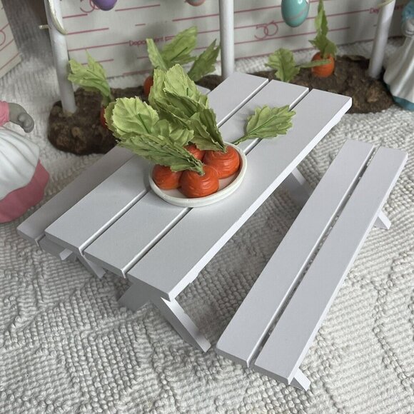 Department 56 Carrot Patch Collection Bunnies, Table, Etc - Picture 5 of 7